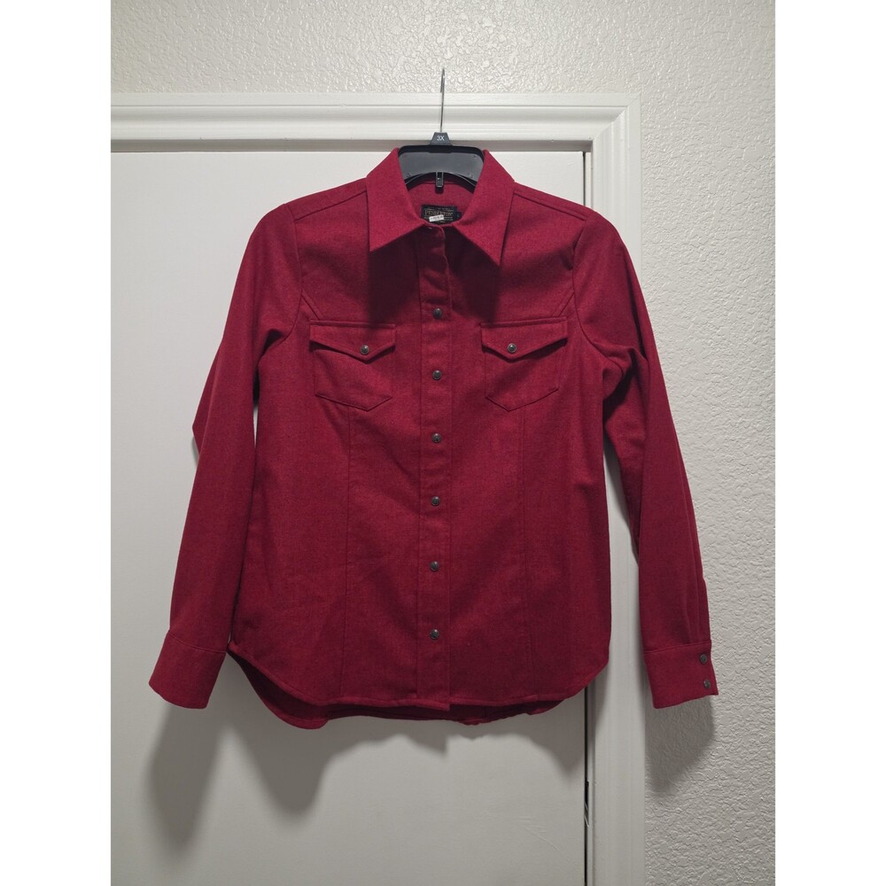 VTG Pendleton Red Western Wool Shirt Sz L